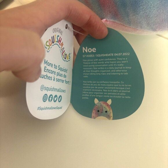 Noe the Sea Bunny 7.5" Squishmallow - Picture 4 of 6